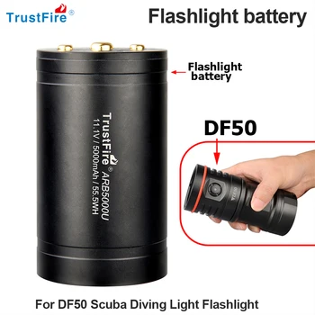 Аккумулятор TrustFire ARB5000U 11,1 В 5000 мАч, литий-ионный аккумулятор, перезаряжаемые элементы для видеонавигации DF50, фонарик для дайвинга