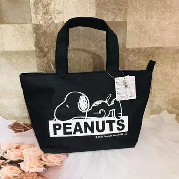 2023 Новая Сумочка Snoopy с мультяшным рисунком, сумка для хранения Бенто, сумка-тоут, Большая вместительная плюшевая игрушка в стиле Аниме Каваи, подарок на день рождения для девочки