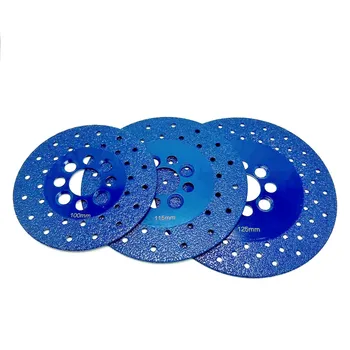 5/8-11 Паяный Алмазный двухсторонний шлифовальный диск с покрытием, Пильный диск для Мрамора, бетона, Керамической плитки, Угловая шлифовальная машина, режущий круг