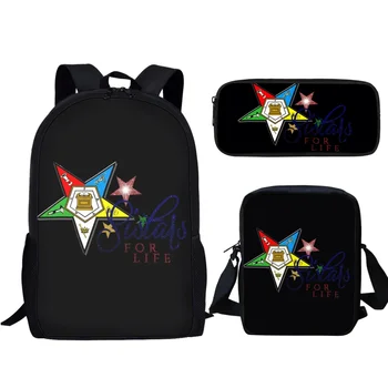 OES Sistars Order Of Eastern Детские школьные сумки Для девочек Модный студенческий рюкзак Back to School 3 шт./компл. Сумки для книг для мальчиков через плечо