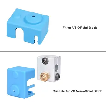 1/3 шт. Детали 3D-принтера, силиконовые носки V6, подходят для блока V6 Bowden/Прямого экструдера, Нагревательный блок J-образной головки 1,75/3,0 мм, RepRap Hotend