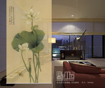 Китайская ширма мягкая перегородка вестибюль подвесной занавес шторка затвор Креативный экран для перегородки комнаты Одинокий Гухэ