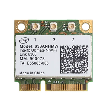 Беспроводная карта Mini PCI-E 450 Мбит/с, Двухдиапазонная IEEE 802.11a/b/g/n для Intel 6300 633ANHMW, Универсальный челночный корабль