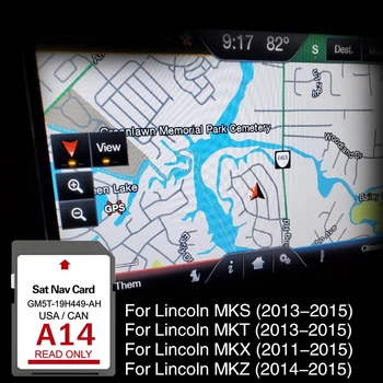 GM5T-19H449-AH США CAN Mex Северная Америка Автомобильная SD-карта A14 Cid Карты GPS-навигации Для Lincoln Car NAVI Аксессуары