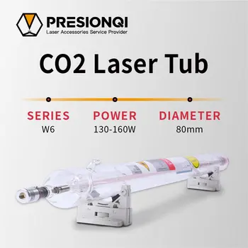 PRESIONQI Reci W6/T6 90 Вт-100 Вт 250 Мм CO2 Лазерная ванна Диаметром 80 мм/65 мм для лазерной гравировки, Автомата для резки