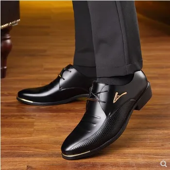 Мужская кожаная обувь, повседневная обувь на шнуровке, деловое платье, Мужская обувь, Дышащая Свадебная обувь, Износостойкая обувь, Мужская 2023