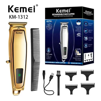 Kemei Km-1312 Горячий USB-разъем Электрический светодиодный экран Профессиональный Мужской Триммер для стрижки волос Monster Clipper