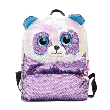 Детский рюкзак, сумка через плечо, Очаровательная сумка для хранения с Пандой, Мини-рюкзак с блестками, детский