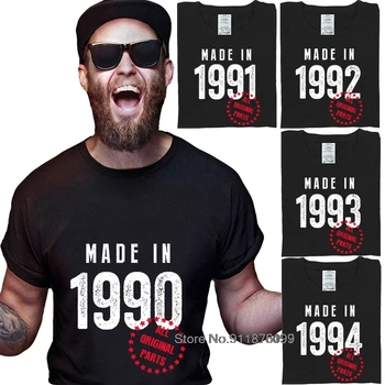 Забавный подарок на 27-31 день рождения, 21 Цветная футболка из 100% хлопка, большие размеры, круглый вырез горловины для бойфренда, Новинка 1990-1994 годов, одежда