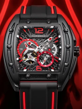 FAIRWHALE Модные спортивные часы с полым циферблатом, лучший бренд, водонепроницаемые автоматические механические мужские часы Reloj Hombre