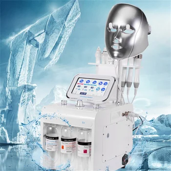 Лидер продаж, многофункциональная ультразвуковая машина для глубокой очистки лица Hydra Water 8 в 1 для дермабразии