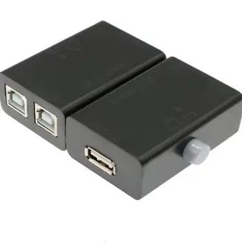 USB-устройство для совместного использования принтера, 2 в 1, Переключатель общего доступа к принтеру, 2 порта ручного переключения KVM, Разветвитель, концентратор, конвертер, Прямая поставка