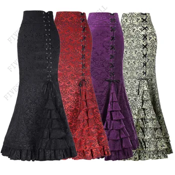 Средневековая готическая Винтажная юбка 