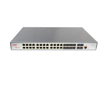 Коммутатор безопасности 10G L2 +, управляемый коммутатор агрегации Ethernet, гигабитный коммутатор с 24 портами RJ45 и 8 портами SFP и 4 * 1/10G SFP
