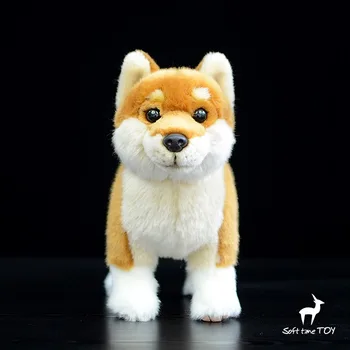Имитация милой куклы-собаки Японская кукла Чайгоу, стоящая собака, плюшевая игрушка, имитирующее животное