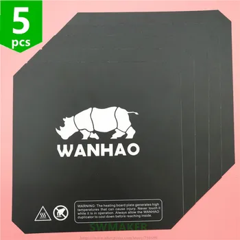 5 шт. запасные части для 3D-принтера Wanhao i3, печать, наклейка на кровать с подогревом, Prusa i3, нагревательная пластина, лента для сборки, черный 200 мм/214 мм/220 мм