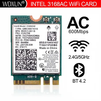 intel 3168AC ac3168 Беспроводная двухдиапазонная беспроводная сетевая карта 600 Мбит/с WiFi модуль 3168ngw NGFF M.2 802.11ac bluetooth 4.2