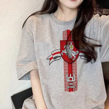 белорусская футболка, женская футболка с графикой манги, уличная одежда, женская одежда японского дизайнера аниме