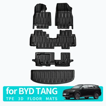 Коврики в багажник для BYD TANG 7SEAT Автомобильные Аксессуары Водонепроницаемая накладка для ног TPE Защита Левого руля