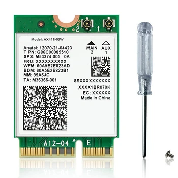 Беспроводная сетевая карта AX411, трехдиапазонный сетевой адаптер, Wifi 6E, 5374 Мбит/с, сетевая карта Поддерживает Bluetooth 5.3