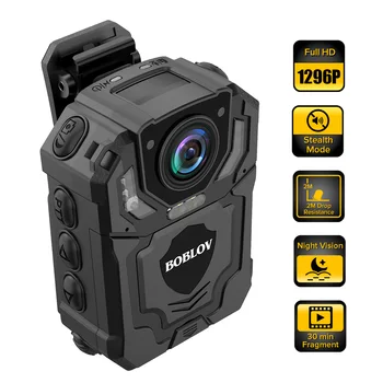 Boblov T5 Body Weared Camera HD 1296P DVR Камера Видеонаблюдения ИК Ночного Видения Носимые Мини-Видеокамеры Циклическая Запись Полицейской Камеры