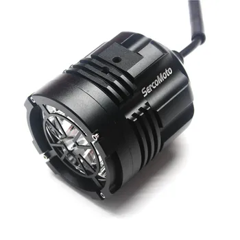 Sercomoto CNC Алюминий, Хит продаж, наружная 6000 люмен T6 LED, тактический датчик, фара, головной свет, лампа для мотоцикла