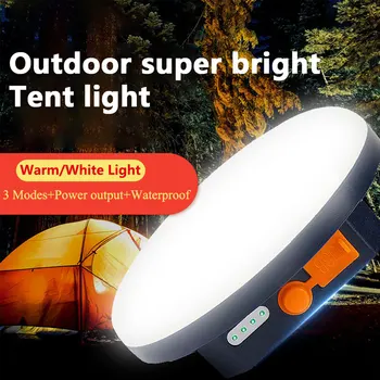 D2 Светодиодный светильник для палатки, Перезаряжаемый фонарь емкостью 9900 мАч, Портативный Аварийный ночной рынок, Рабочий светильник, лампа для кемпинга, кухня