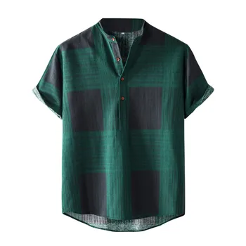 Короткая повседневная мужская рубашка с коротким рукавом в полоску и пуговицами Prin S, дизайнерские футболки, крутые рубашки для мужчин
