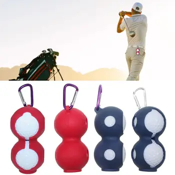 Прочный С карабином Силиконовый высококачественный защитный чехол Держатель сумки для гольфа с двойными отверстиями Рукав для мяча для гольфа