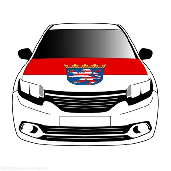 Флаги Гессена, крышка капота автомобиля, 3,3x5 футов/5x7ft, 100% полиэстер, баннер на капоте автомобиля