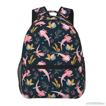 Стильный рюкзак Axolotls с регулируемыми мягкими плечевыми ремнями, школьный рюкзак для ноутбука, водонепроницаемые рюкзаки для путешествий в колледж