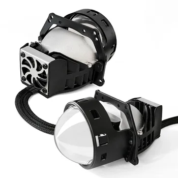 60 Вт 3,0 Дюймовый двухсветодио дныйсветодиодный проекторный объектив Фары с двойным светом, мощный лазер с двойным светом, 12 В, Автомобильный, Мотоциклетный, Универсальный