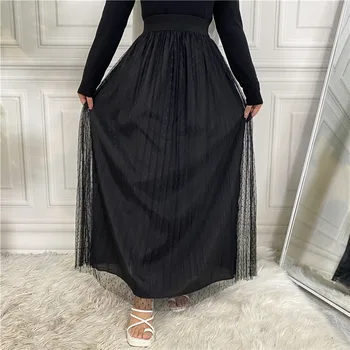 Donsignet Модная тонкая юбка с марлевой талией для женщин, мусульманское платье для женщин