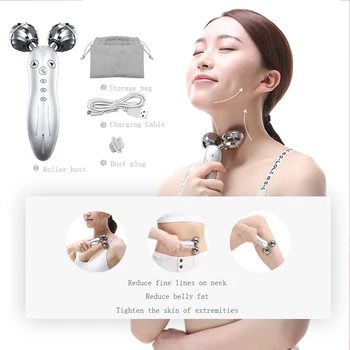 Умный роликовый косметологический инструмент EMS Platinum для ухода за лицом, инструменты для подтяжки лица, артефакт, укрепляющий морщины, устраняющий дефекты