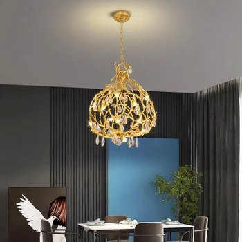 Скандинавский домашний декор столовая Подвесная лампа освещает внутреннее освещение хрустальная лампа подвесные светильники Люстра лампы для гостиной
