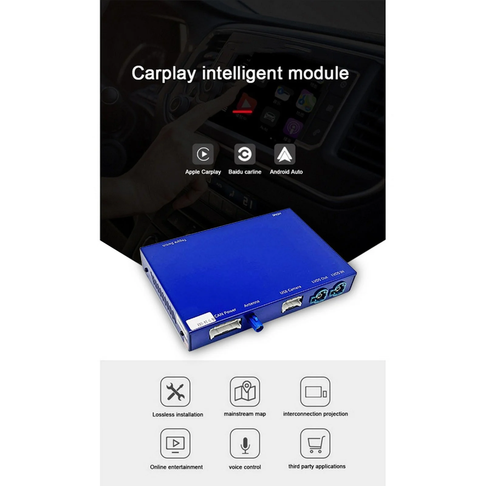 Автоматический модуль приемника Декодер Коробка OEM Интеграция Беспроводной CarPlay Android для Mercedes-Benz A/B/C/E/ML/GLK W176/W205/W212/W219 1