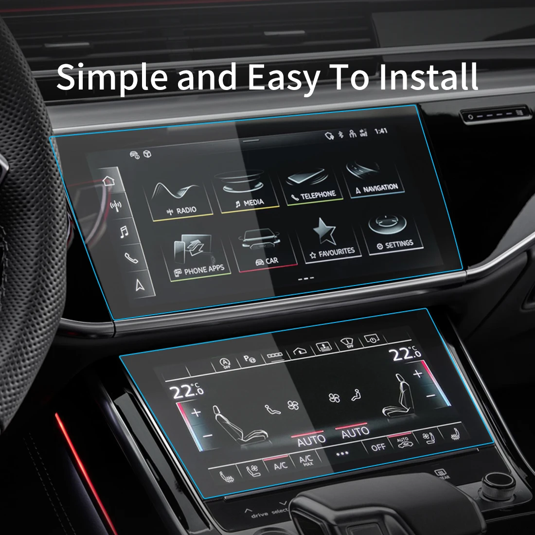 Автомобильные Наклейки, протектор экрана для Audi A8 2023, Навигатор, дисплей, Защитная пленка из закаленного стекла, Автомобильные аксессуары для транспортных средств 2