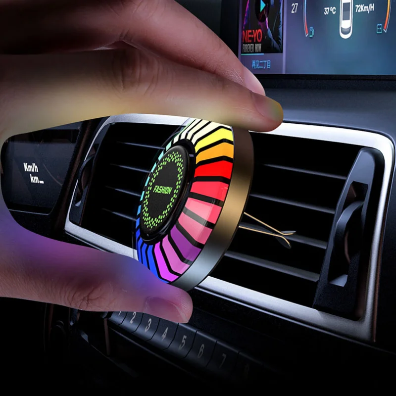 Автомобильный Bluetooth RGB Рассеянный свет USB, автомобильный ритм, аромалампа, Освежитель воздуха, светодиодная панель для автомобильной вечеринки 4