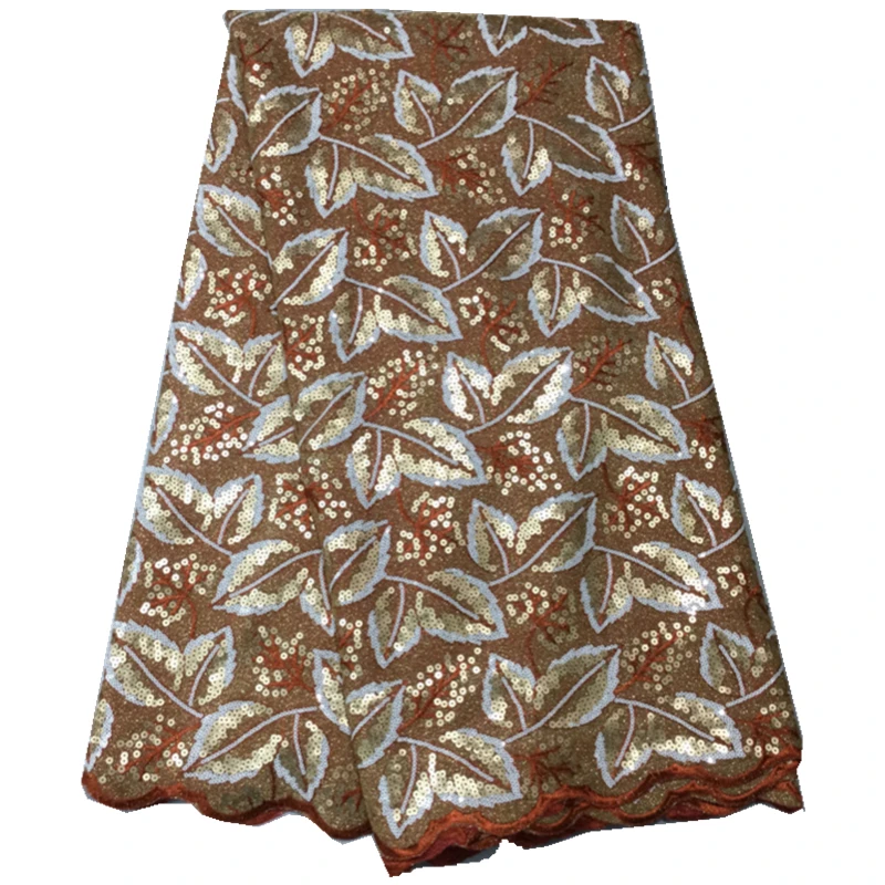 Африканская тюлевая кружевная ткань для женского платья, нигерийские кружевные ткани 4