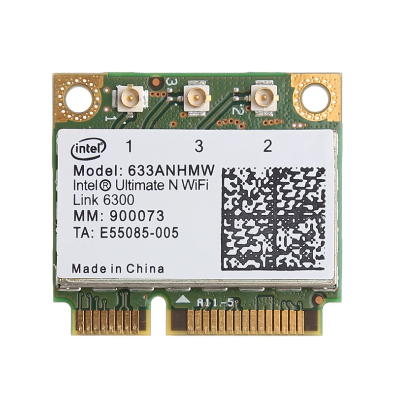 Беспроводная карта Mini PCI-E 450 Мбит/с, Двухдиапазонная IEEE 802.11a/b/g/n для Intel 6300 633ANHMW, Универсальный челночный корабль 1