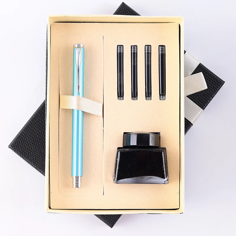 Благородная Высококачественная Металлическая Ручка Подарочная Коробка Набор Деловых Подарочных Канцелярских Принадлежностей 5