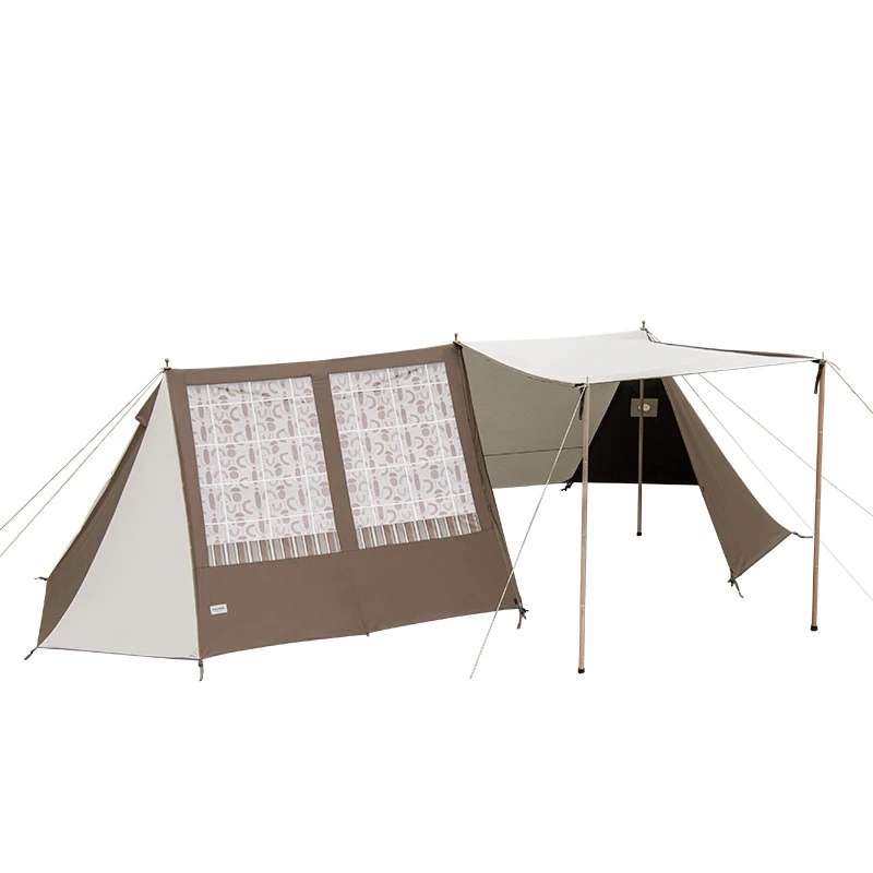 Водонепроницаемая хлопчатобумажная палатка Bushcraft, Навес для кемпинга, Пляжная треугольная палатка, укрытие для сада Toldo 3