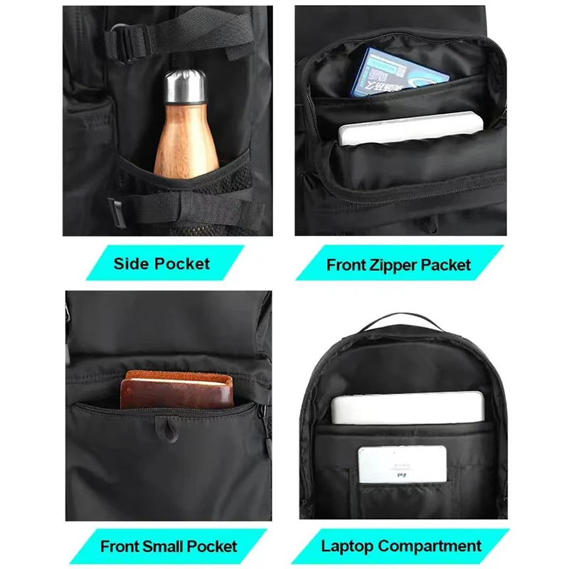 Водонепроницаемый Повседневный Рюкзак, Мужские школьные сумки для колледжа, Деловые рюкзаки для ноутбуков, Большая Вместительная Простая 16-дюймовая сумка для ноутбука для мужчин 5