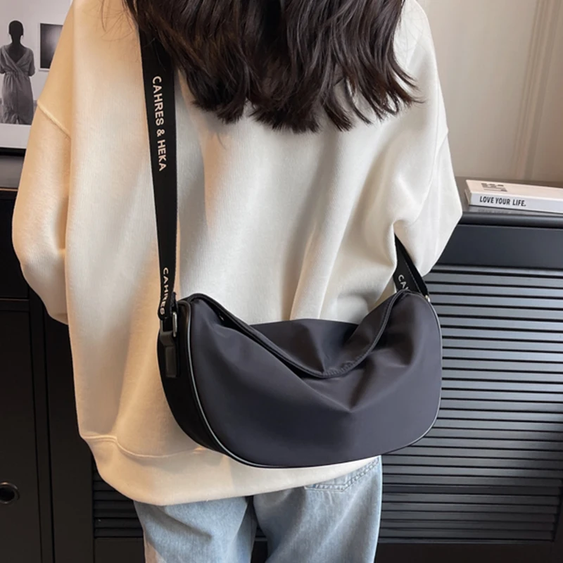 Водонепроницаемый нейлоновый карман на предплечье, повседневная женская сумка через плечо, сумка для покупок подмышками, сумка для мобильного телефона, женская сумочка на молнии 3