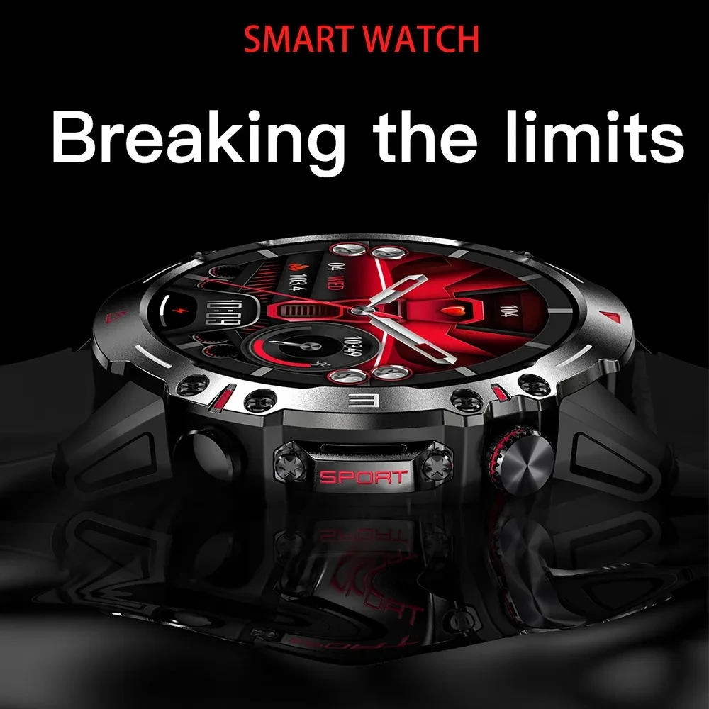 Военные Часы Для Мужчин IP68 Водонепроницаемый 410 мАч 7 дней Автономной работы AMOLED Smartwatch Открытый Фитнес Смарт-Часы 1.43 