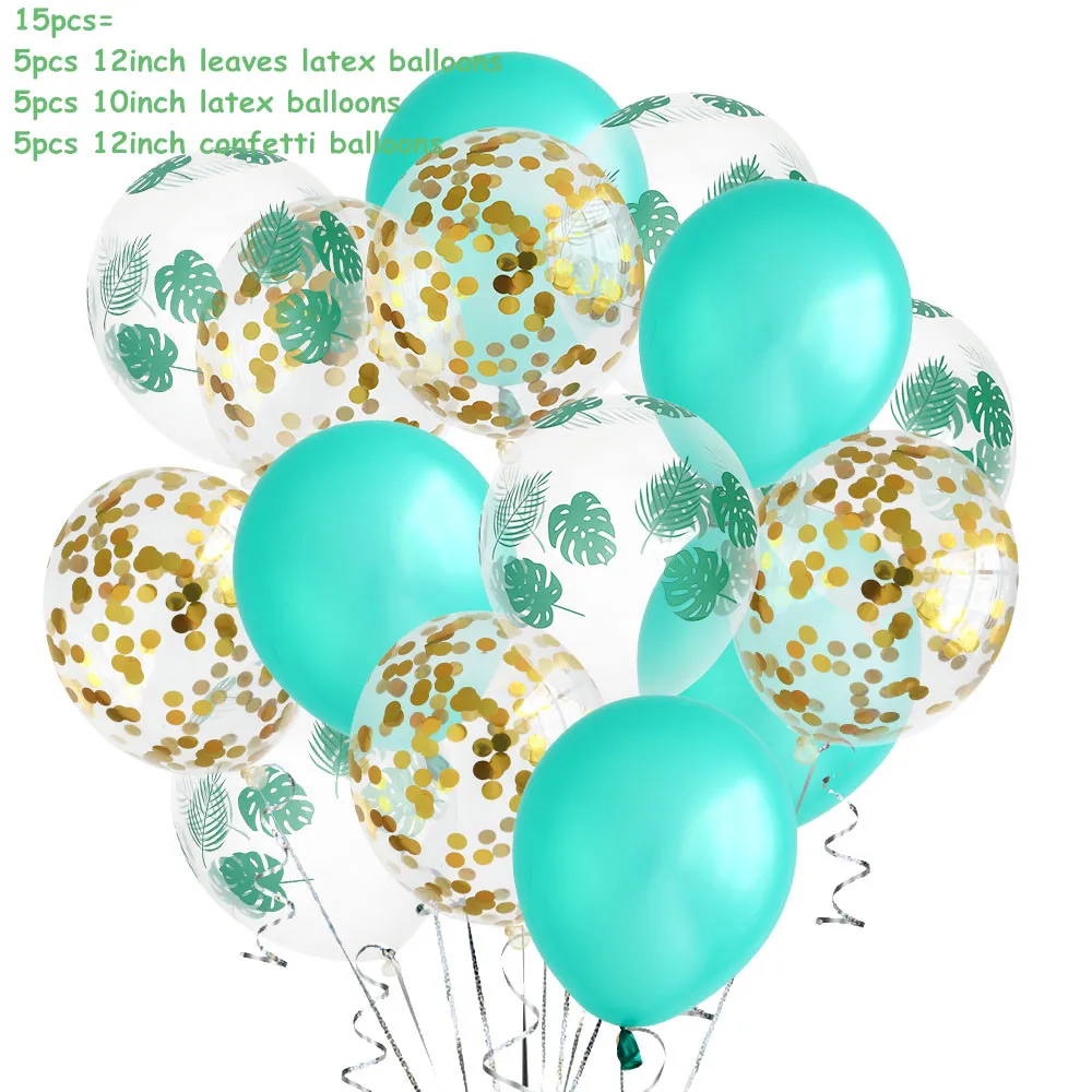 Воздушные шары для летней тропической вечеринки на Гавайях, воздушные шары для Гавайской пляжной вечеринки, товары для свадьбы, Дня рождения, сафари в джунглях, глобусы для вечеринки 3
