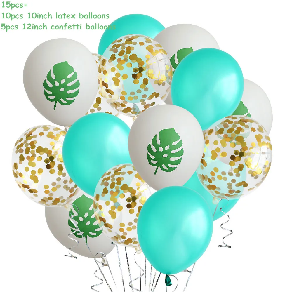 Воздушные шары для летней тропической вечеринки на Гавайях, воздушные шары для Гавайской пляжной вечеринки, товары для свадьбы, Дня рождения, сафари в джунглях, глобусы для вечеринки 4