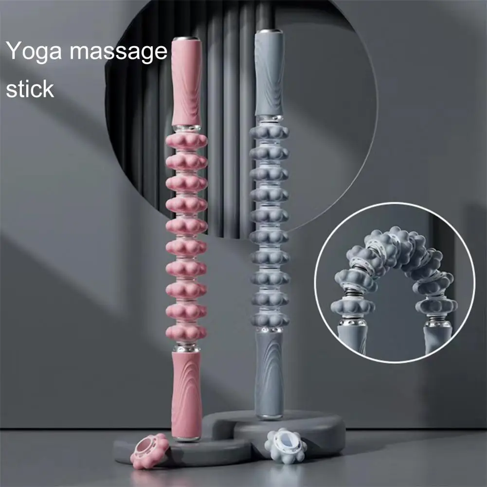 Гибкая Спиральная пружина, Вращающаяся на 360 градусов Массажная палочка для йоги, Портативный Формирующий ролик для массажа мышц, Оборудование для фитнеса 2