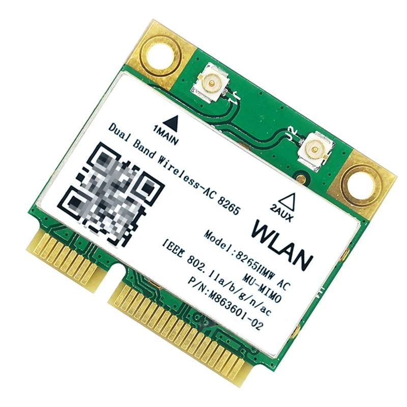 Двухдиапазонная Беспроводная-AC 8265HMW Half Mini Pci-e Беспроводная Wifi BT-совместимая карта Wlan 4.2 для Intel Для Asus Acer Dell 24BB 1