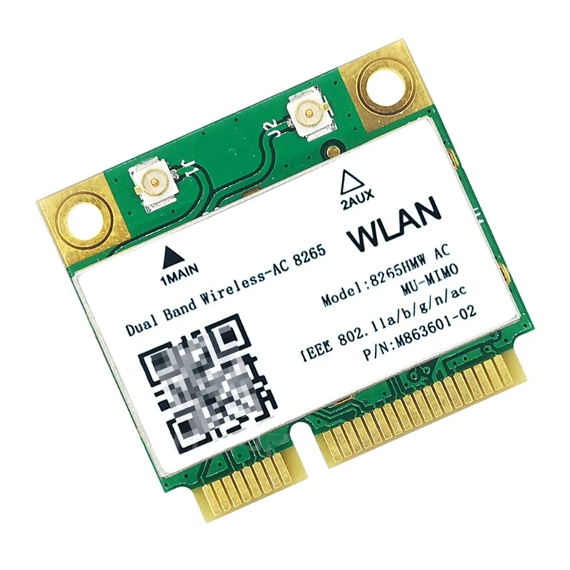 Двухдиапазонная Беспроводная-AC 8265HMW Half Mini Pci-e Беспроводная Wifi BT-совместимая карта Wlan 4.2 для Intel Для Asus Acer Dell 24BB 2